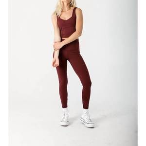NEW PLAYGROUND ACTIVE oakland legging pants in wine
